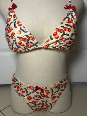 NWT Seamolly Cherry Print Bikini – Size Large – Retro Boho Glam